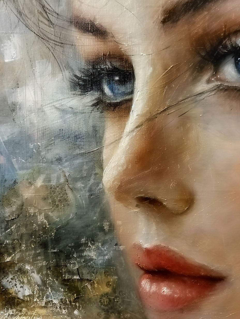 Ethereal Gazes in Oil - Image 1