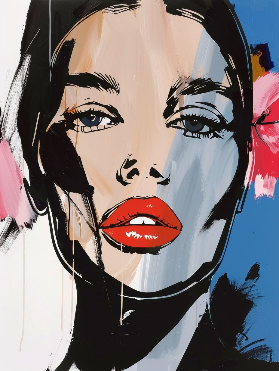 Bold Expressionist Female Portraits - Image 1