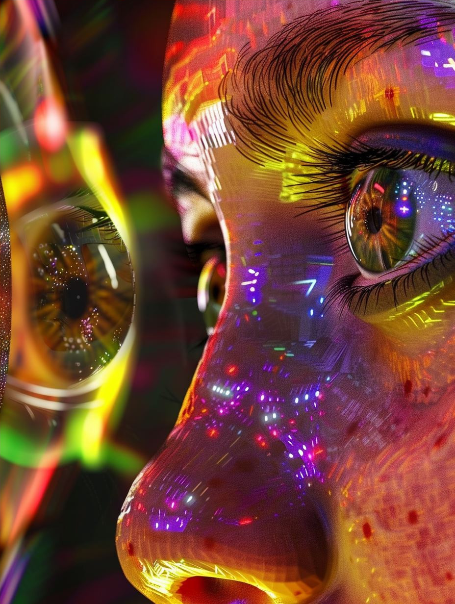 Prismatic Neon Cybernetic Visions - Image 4