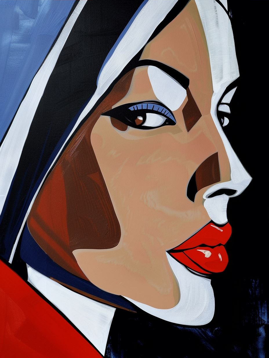 Abstract Faces in Bold Primary Colors - Image 3