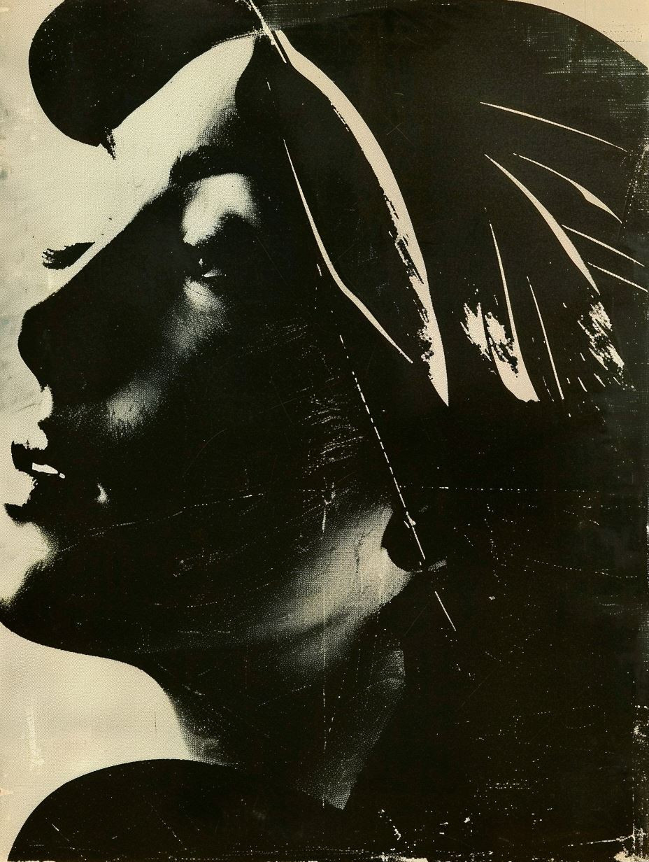 Noir Contrast Portrait Collage - Image 1