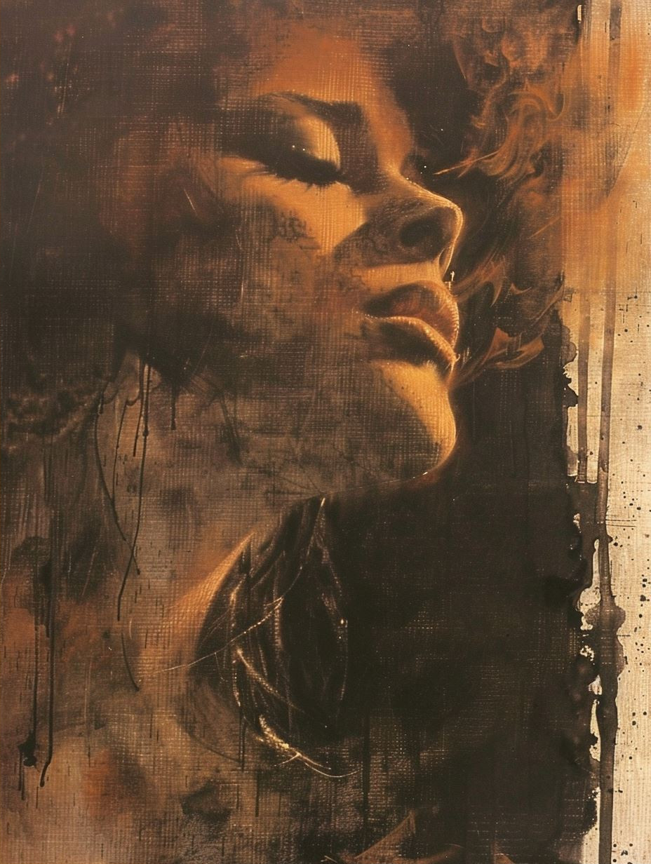 Golden Shadows Dramatic Portrait - Image 2