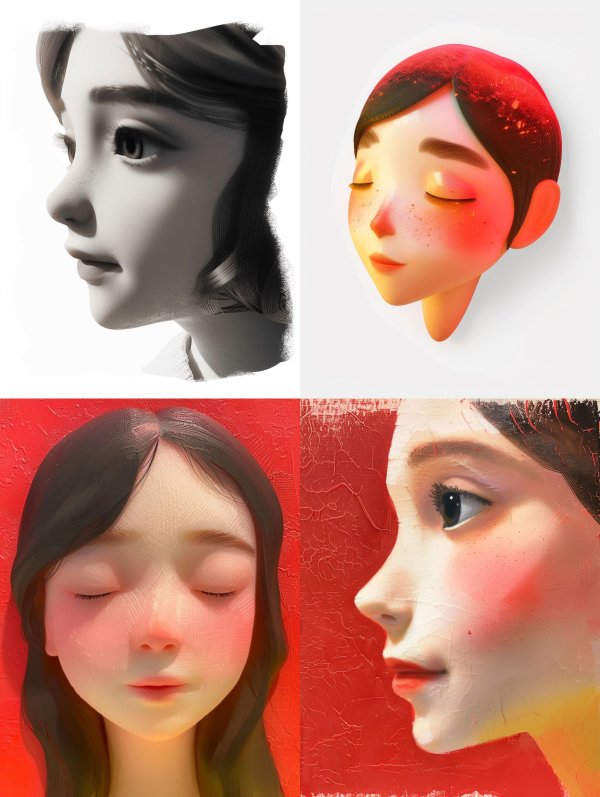 Digital Portraiture Study in Diverse Styles