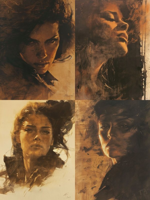 Golden Shadows Dramatic Portrait