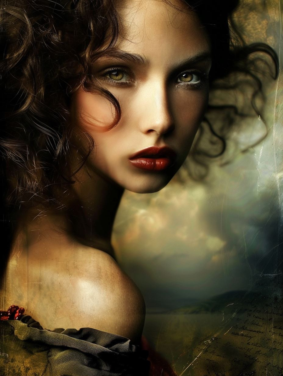 Gilded Decay Portrait of Elegance - Image 2