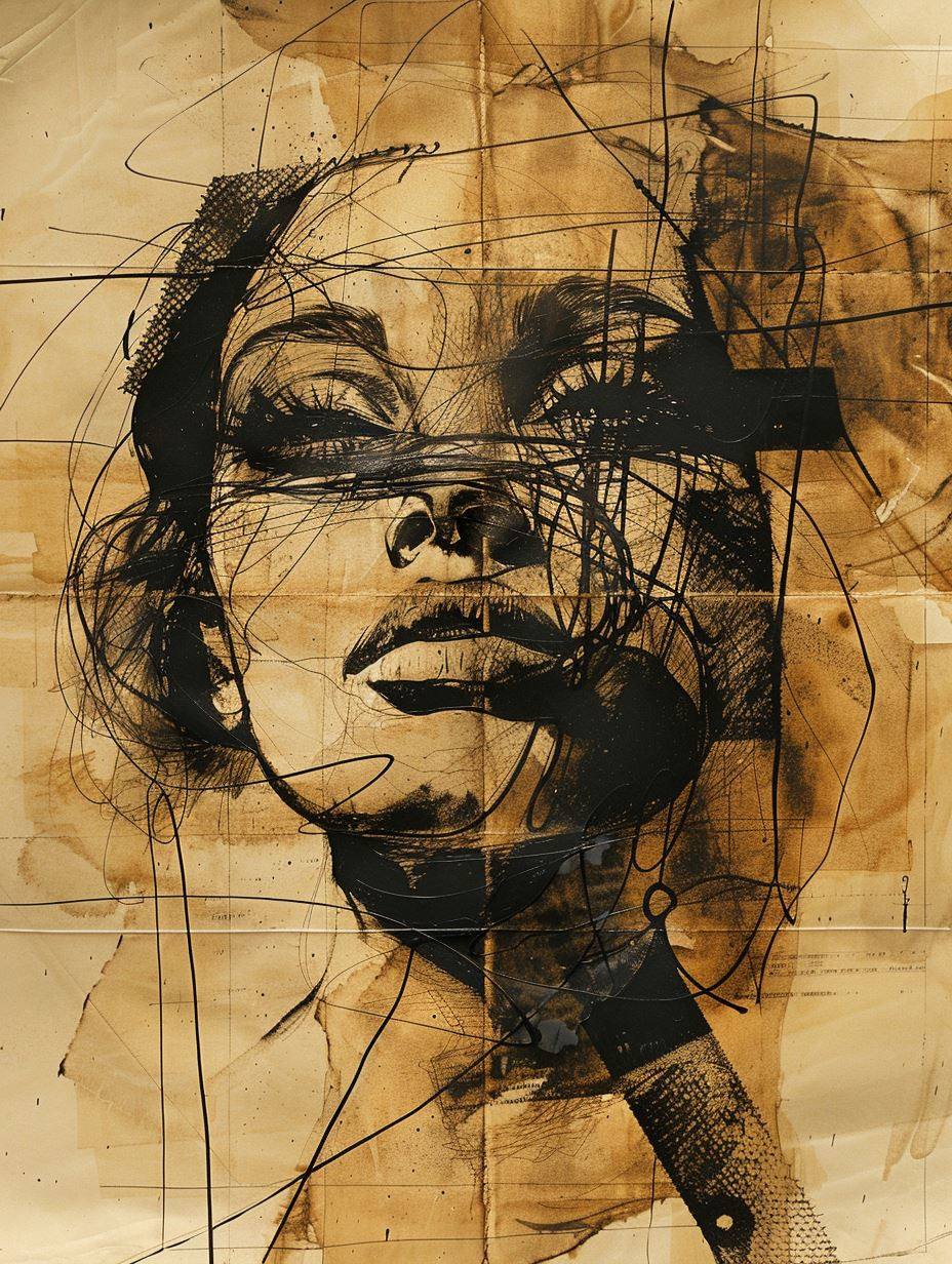 Abstract Ink Portraiture Study - Image 4