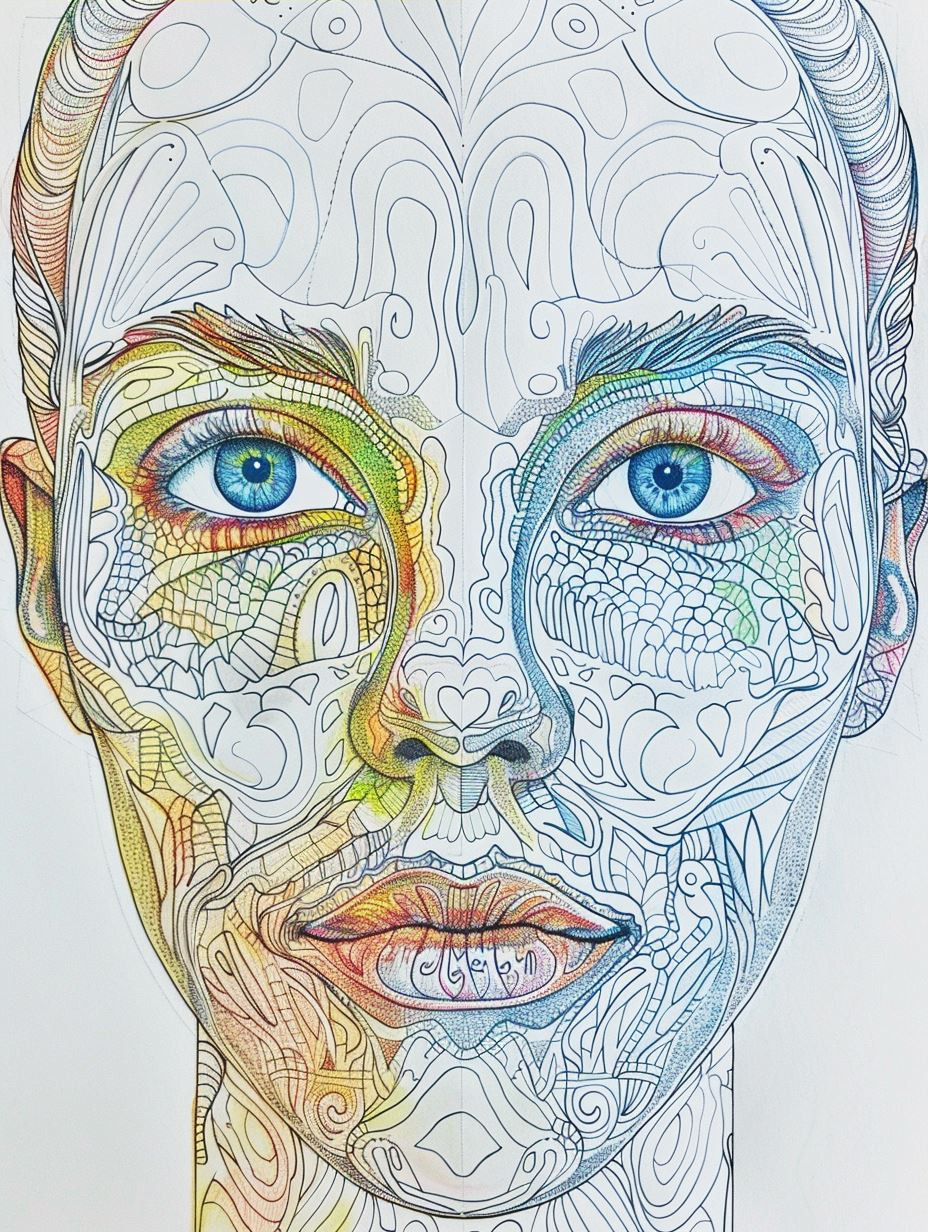 Intricate Soul: A Study in Line Art - Image 4