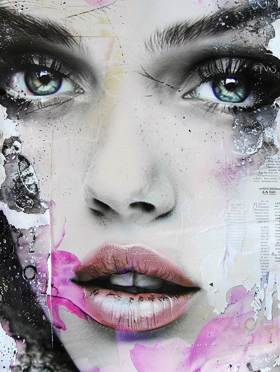 Neon Dreams Mixed Media Portraits - Image 2