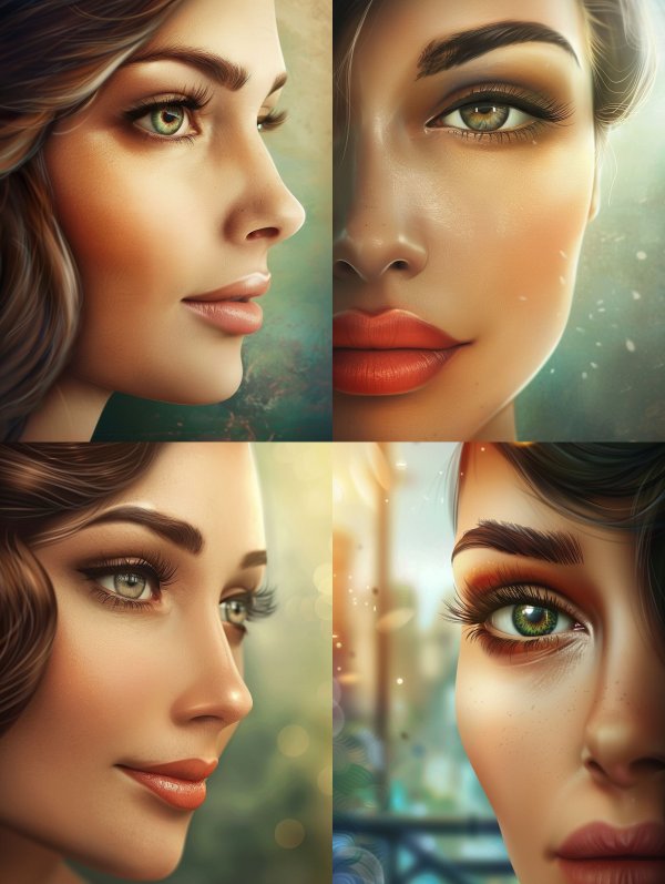 Ethereal Glow Feminine Portraits
