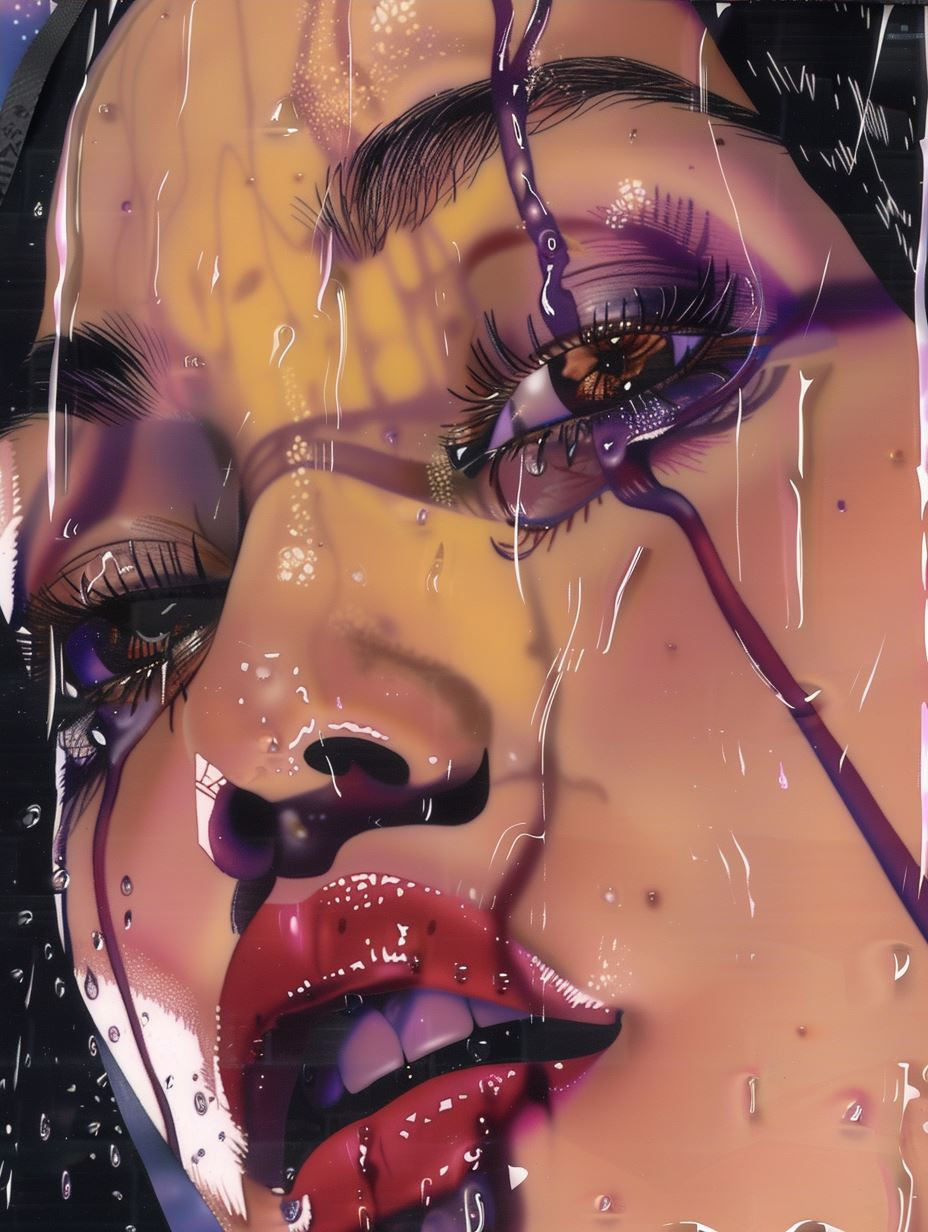 Cybernetic Gloss Neon Portrait - Image 4