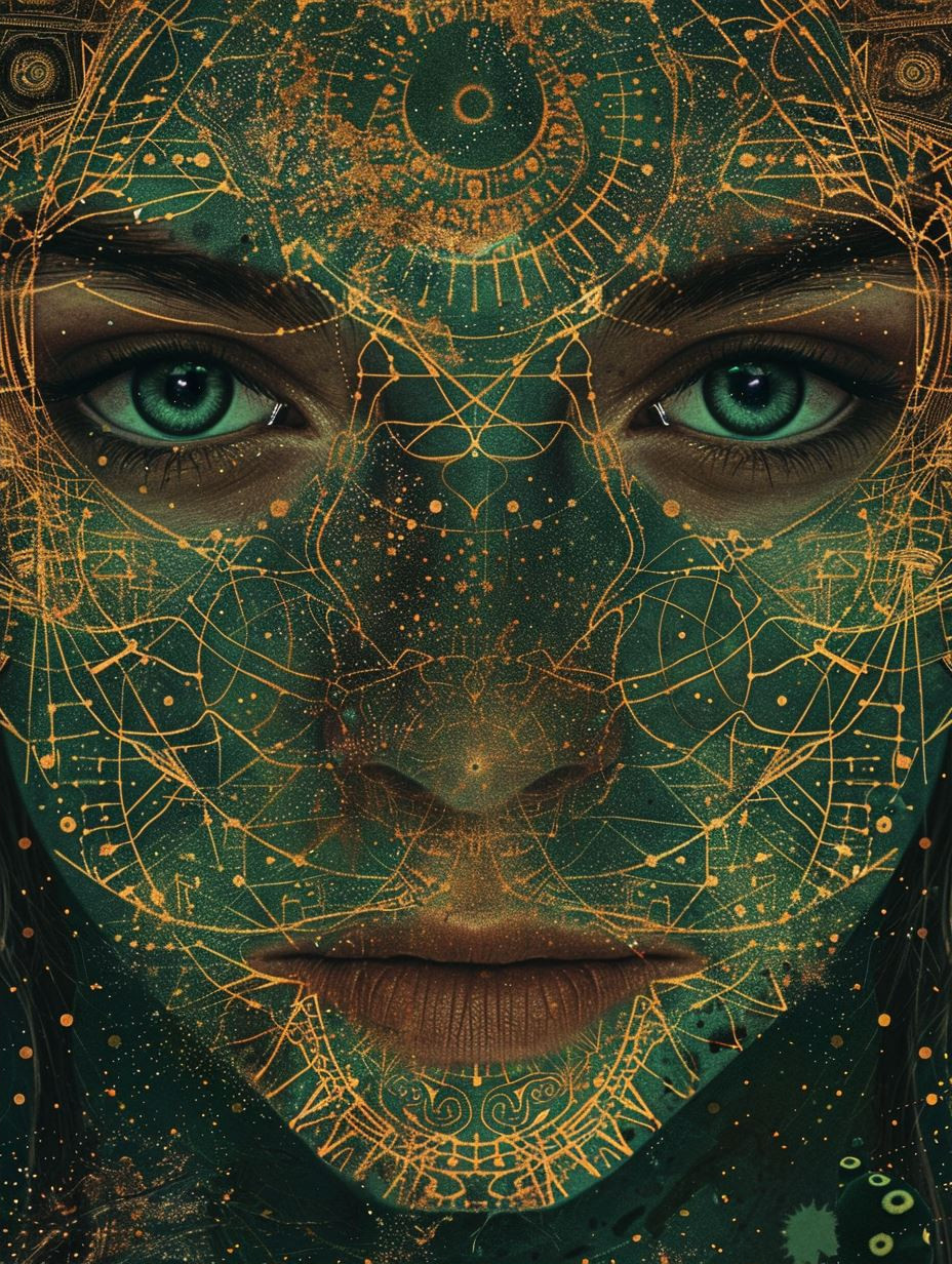 Ethereal Gilded Cybernetic Portraits - Image 2
