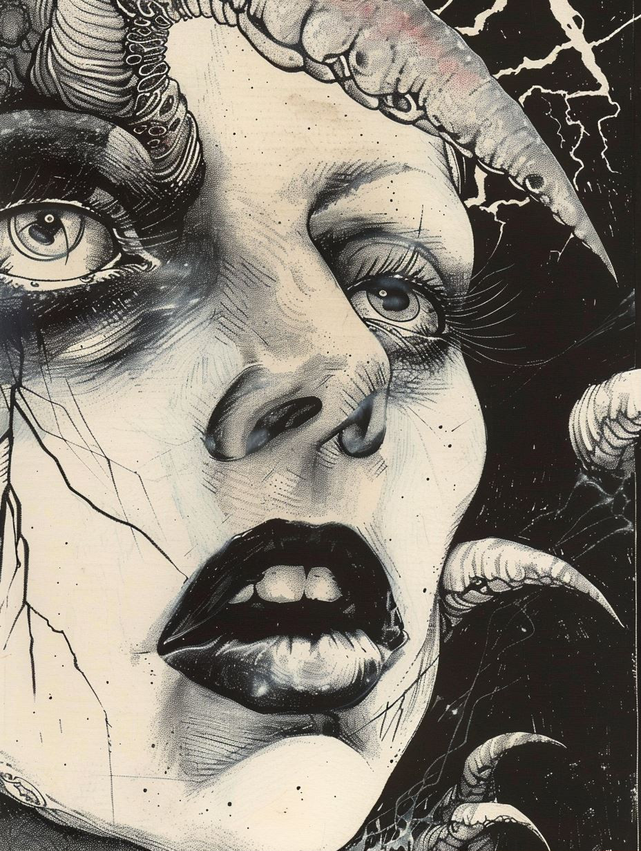 Dark Surrealist Gothic Portrait - Image 1