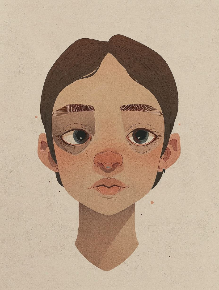 Soft Minimalist Digital Portrait Study - Image 1
