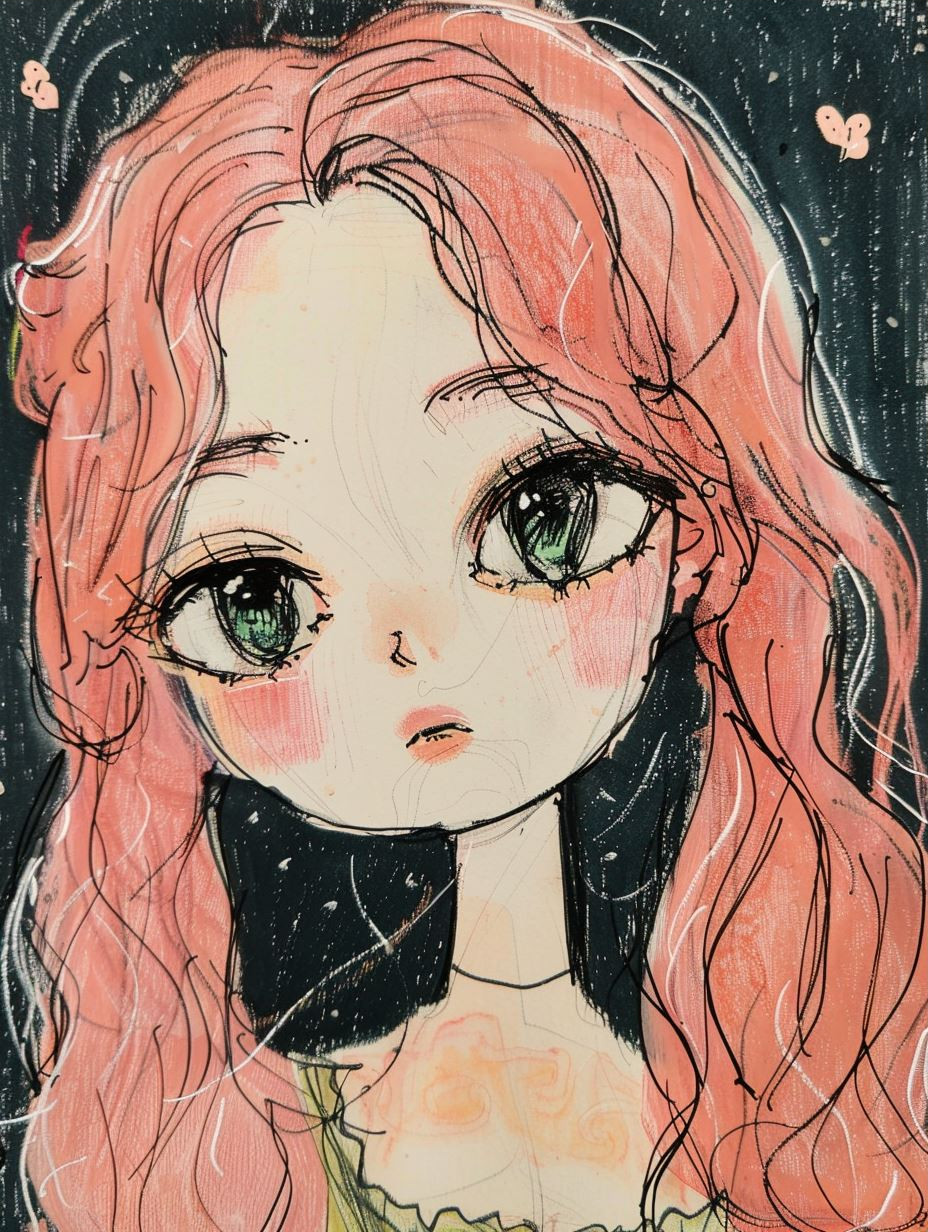 Melancholic Anime Sketch Portraits - Image 3