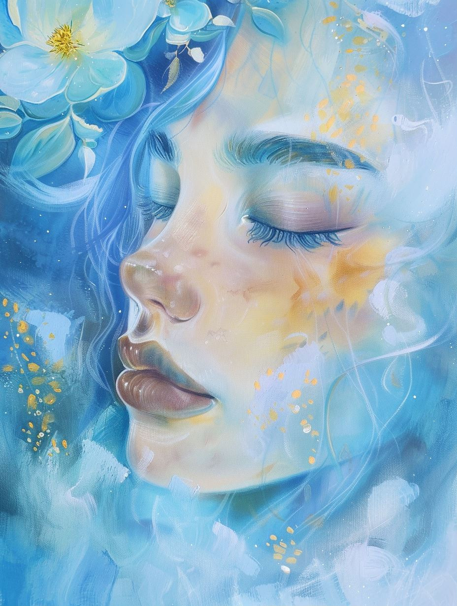 Ethereal Dreams in Azure - Image 1