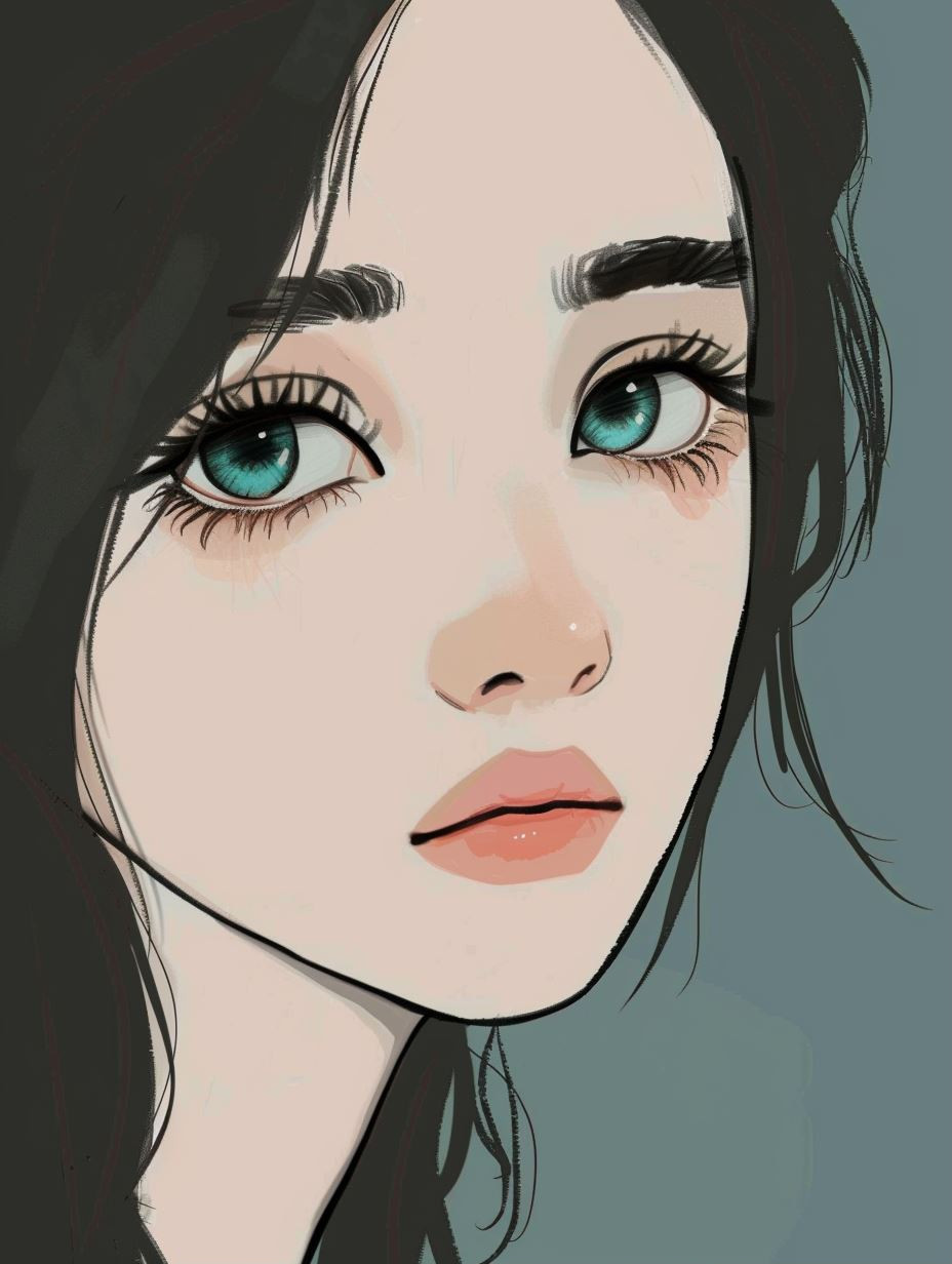 Ethereal Visions: Digital Portrait Art - Image 1