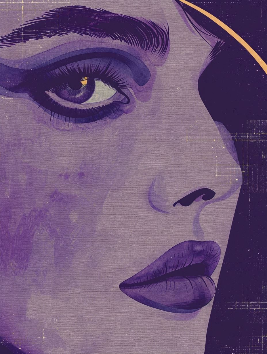 Ethereal Violet Portrait Study - Image 2