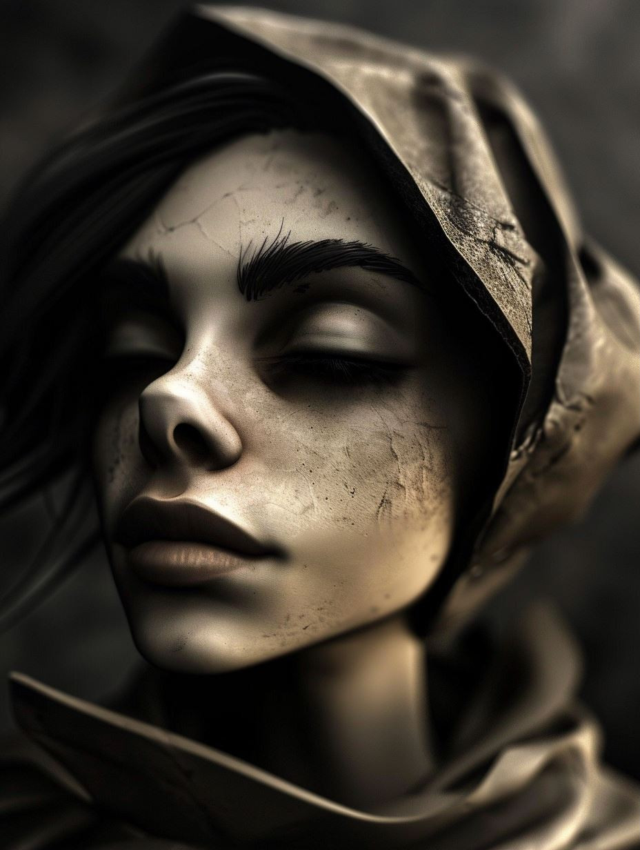 Fractured Shadow Portrait - Image 3