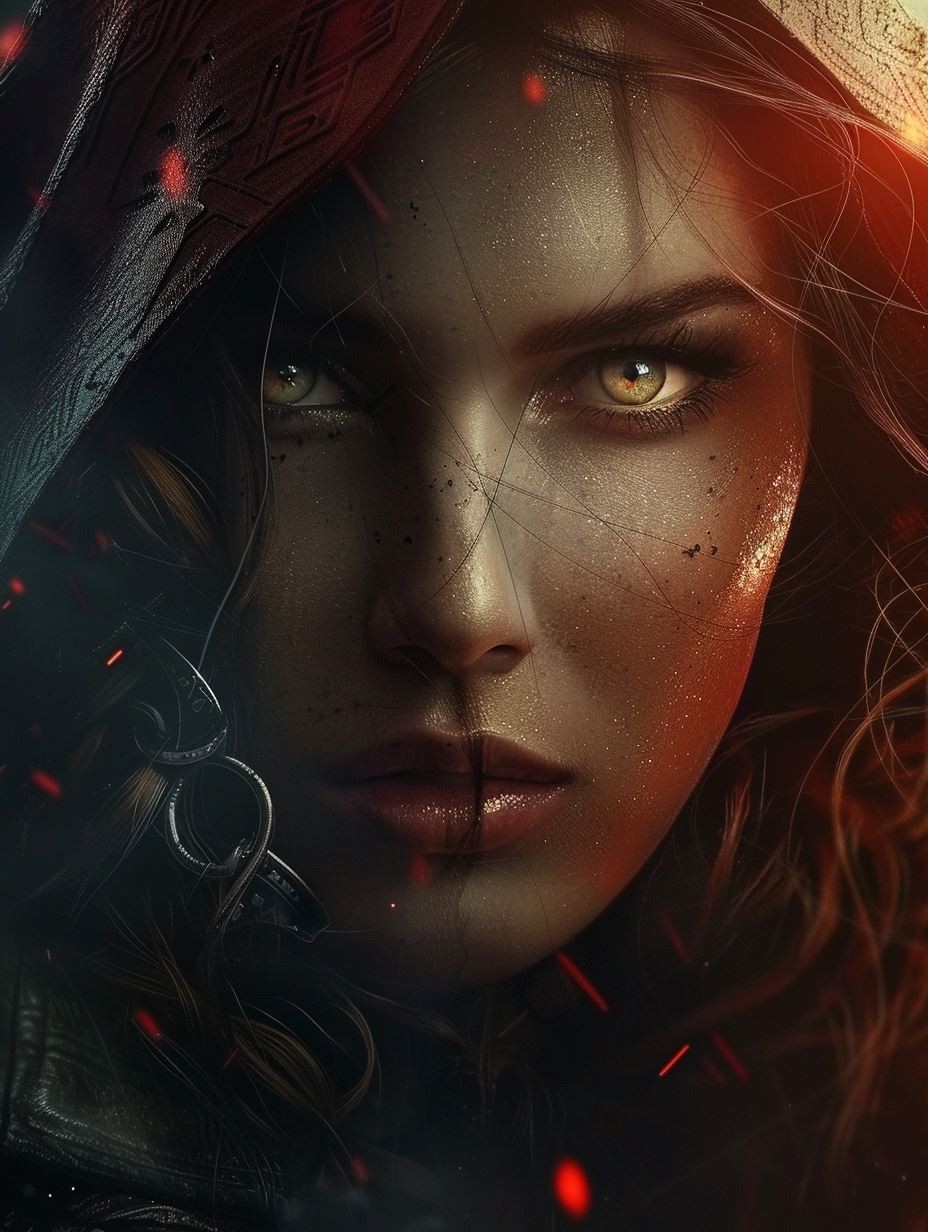 Ethereal Gaze in Ember Light - Image 1