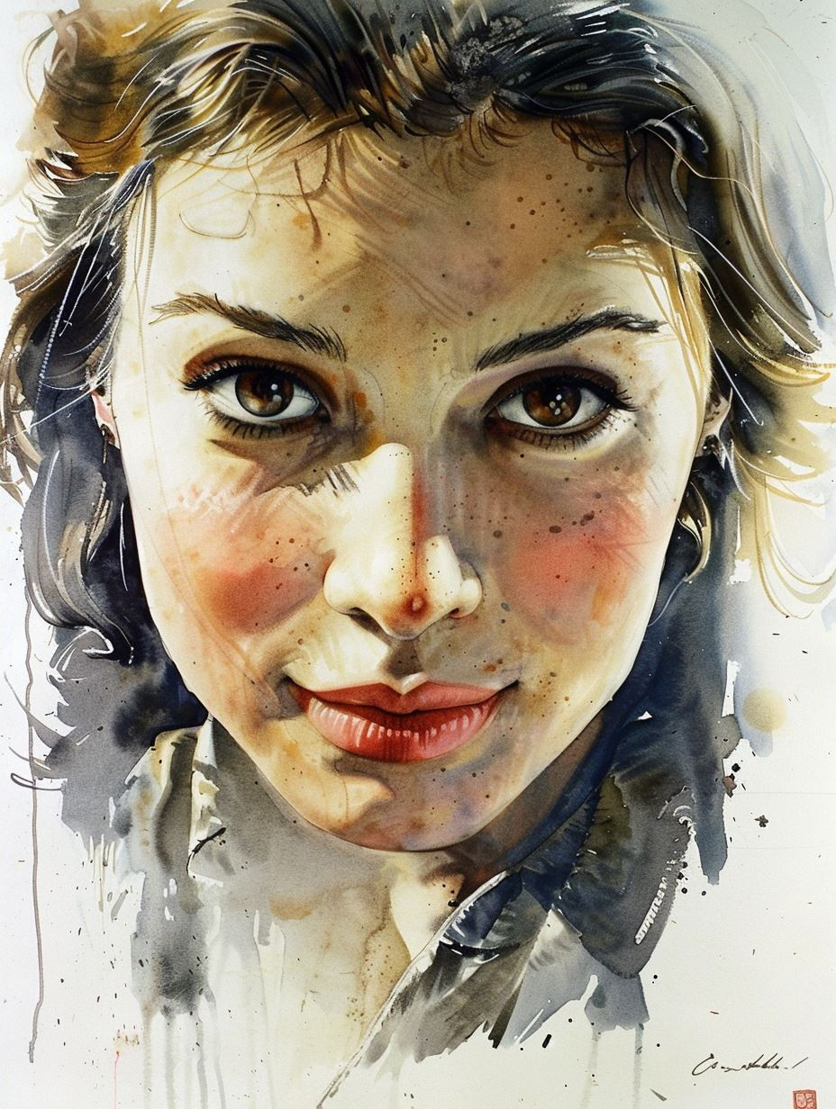 Whispers of the Soul: Watercolor Portraits - Image 2