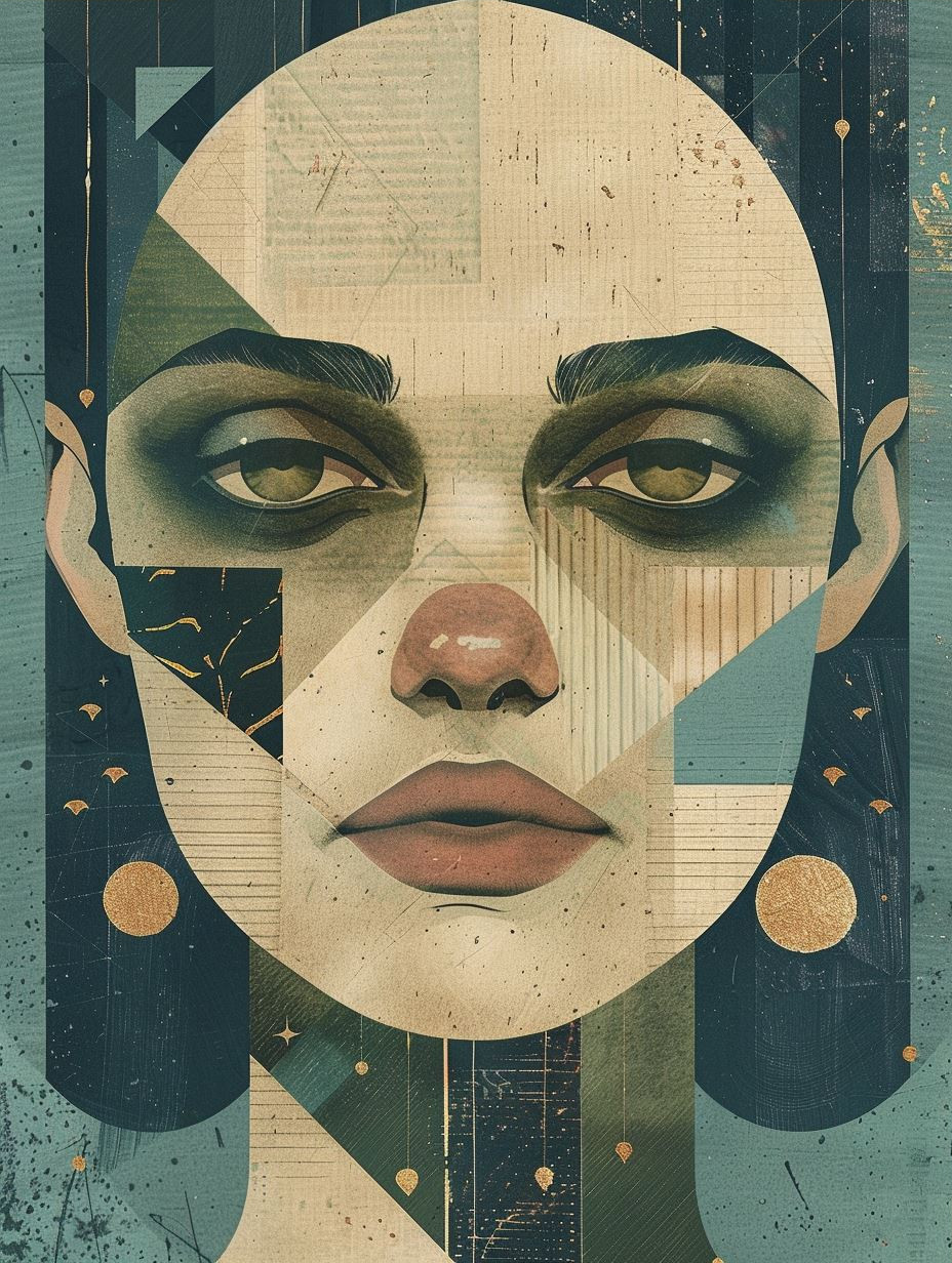 Geometric Ethereal Portrait Study - Image 3
