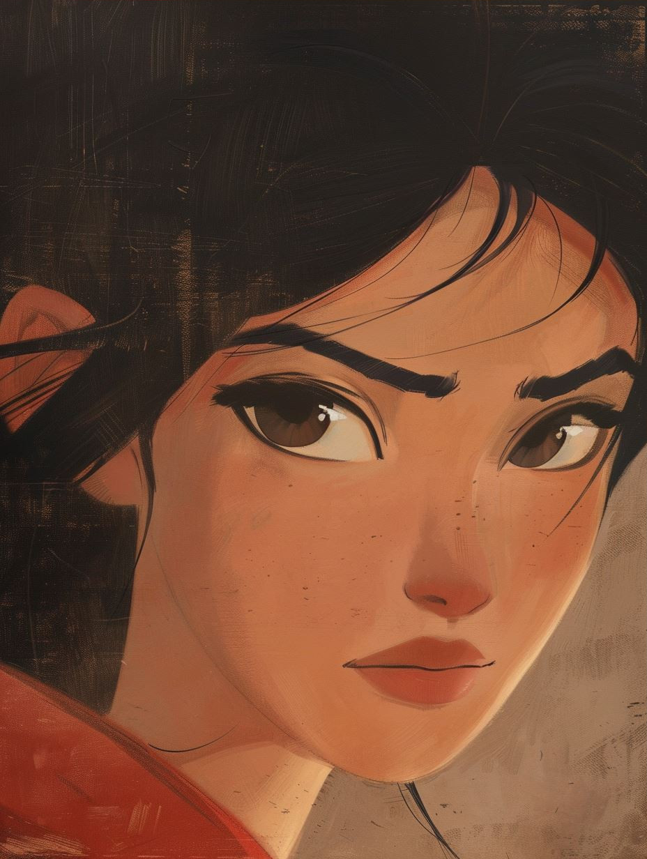 Warm Golden Hour Digital Portrait - Image 3