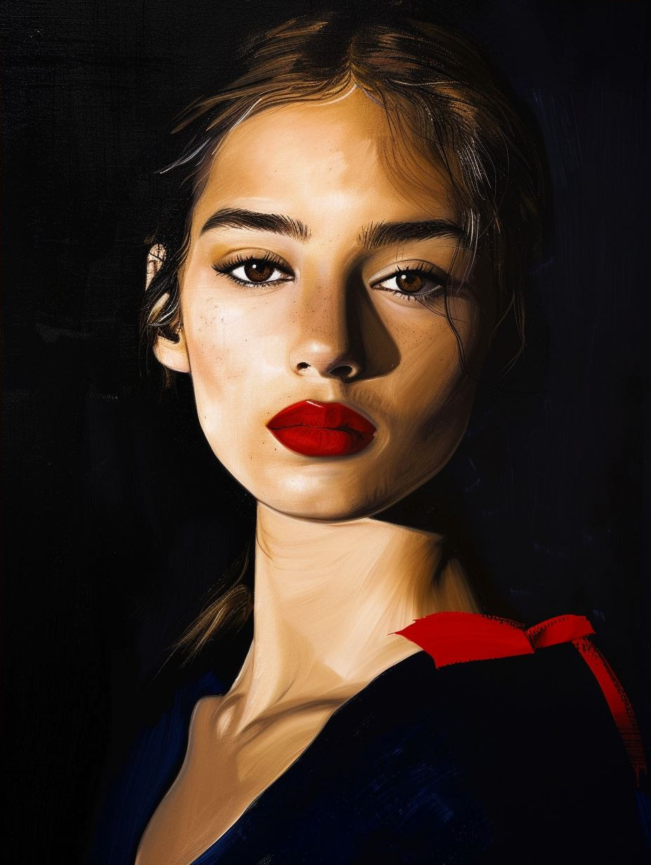 Bold Crimson Beauty Portraits - Image 4