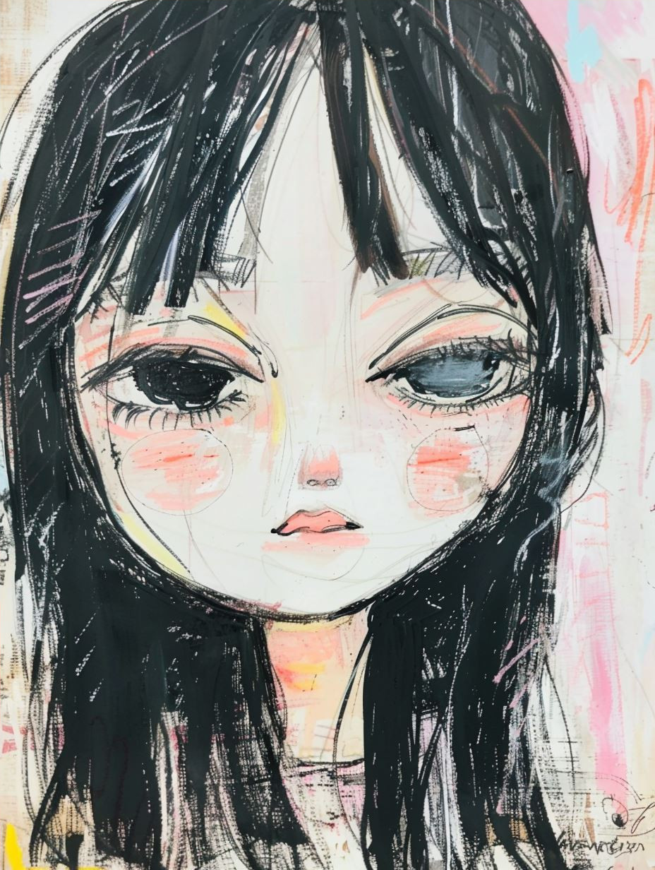 Melancholic Anime Sketch Portraits - Image 4