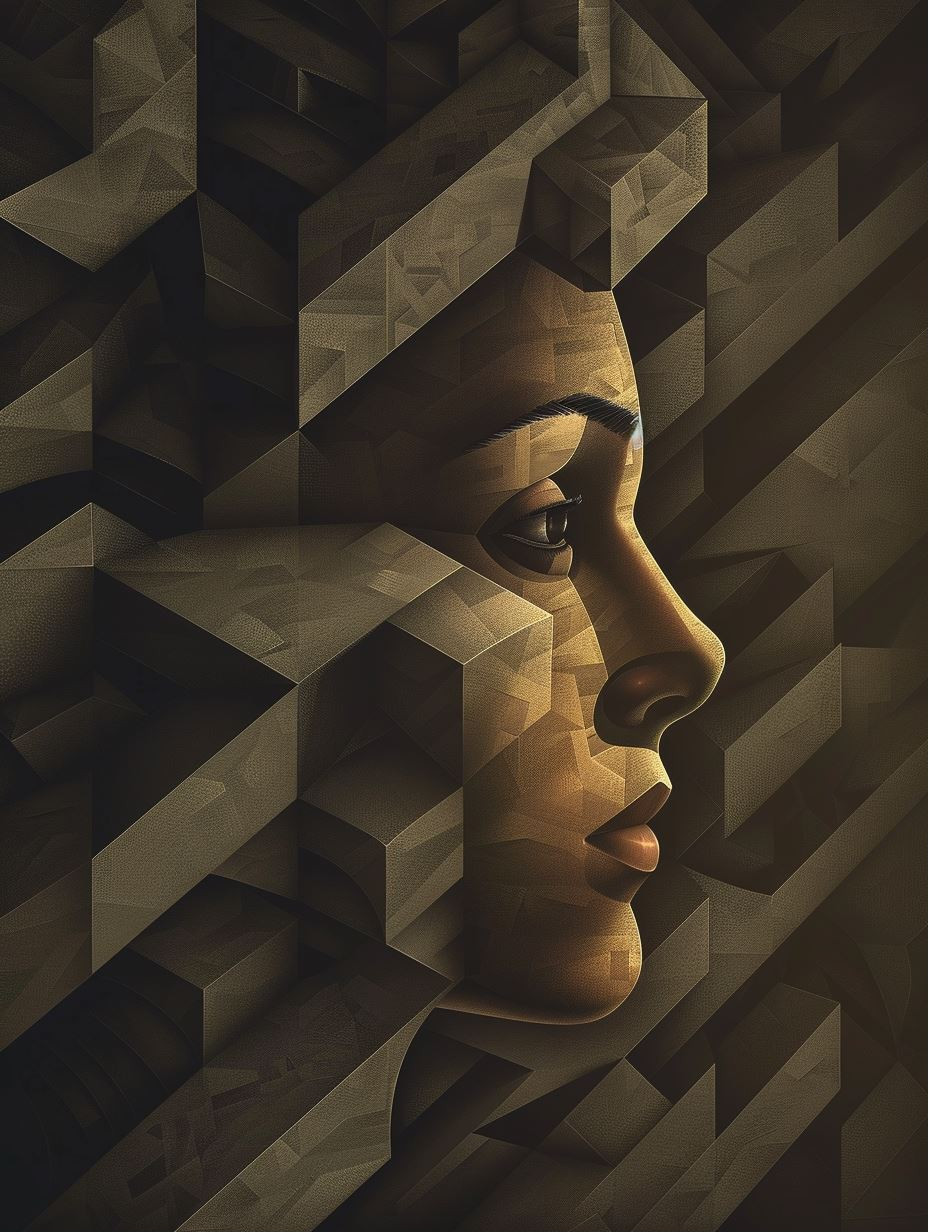 Fragmented Soul in Golden Geometry - Image 1