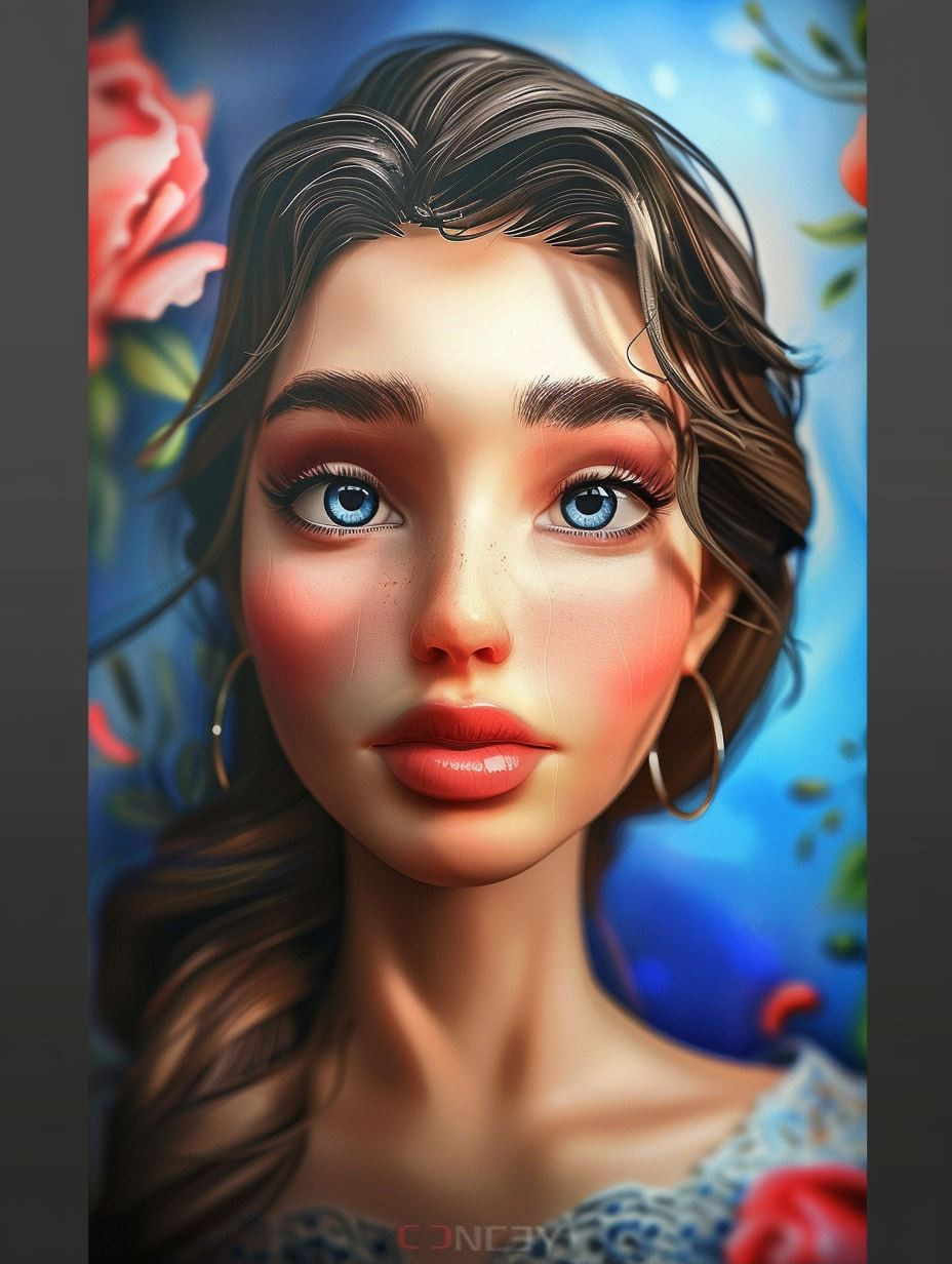 Ethereal Digital Portraits of a Dreamy Maiden - Image 1