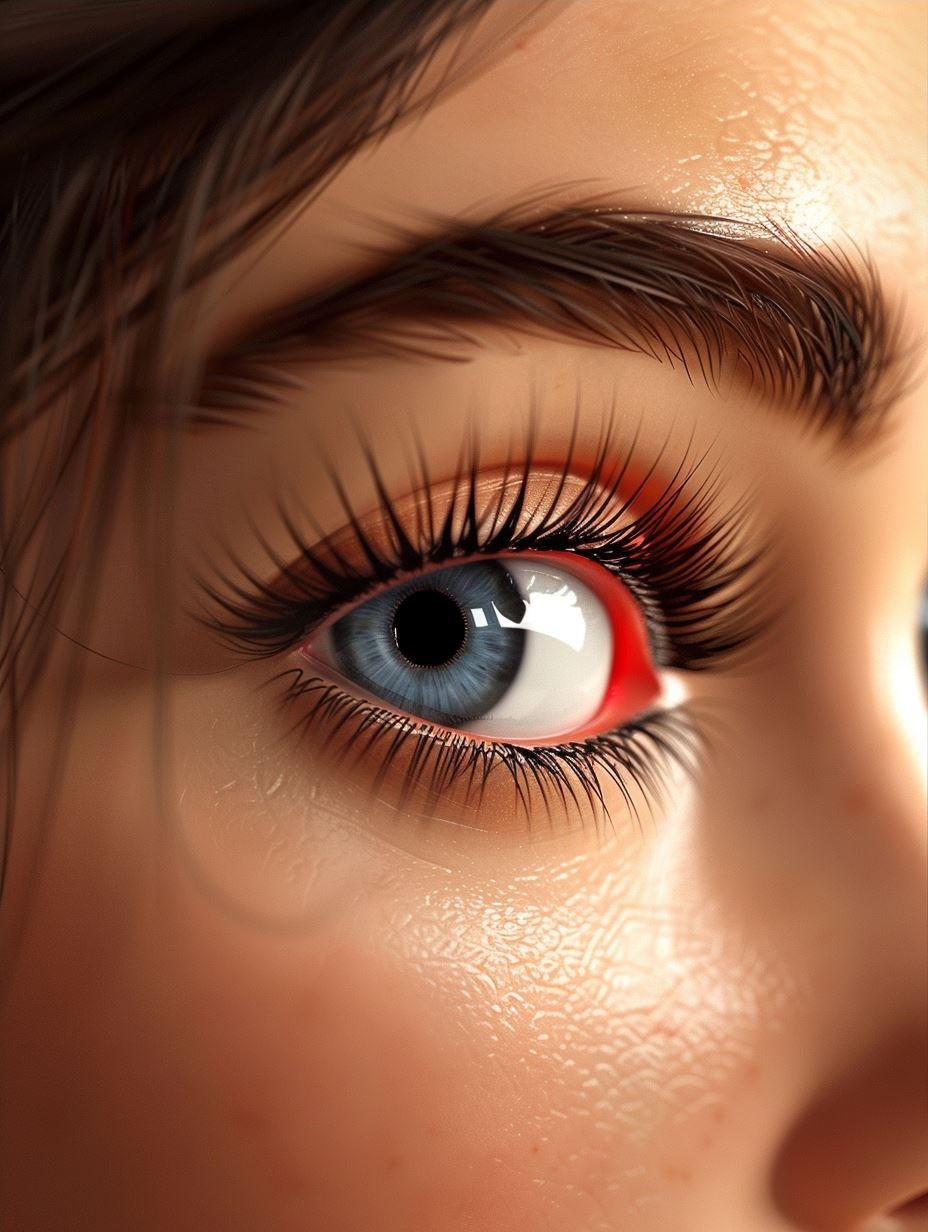 Hyper-Realistic Gaze Through Red - Image 4