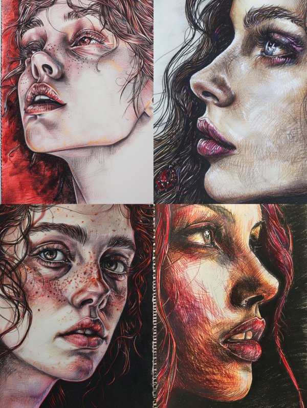 Whispers of the Soul: Colored Pencil Portraits