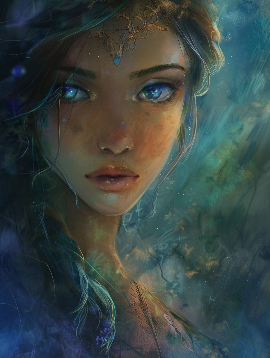 Ethereal Gaze in Deep Waters - Image 3