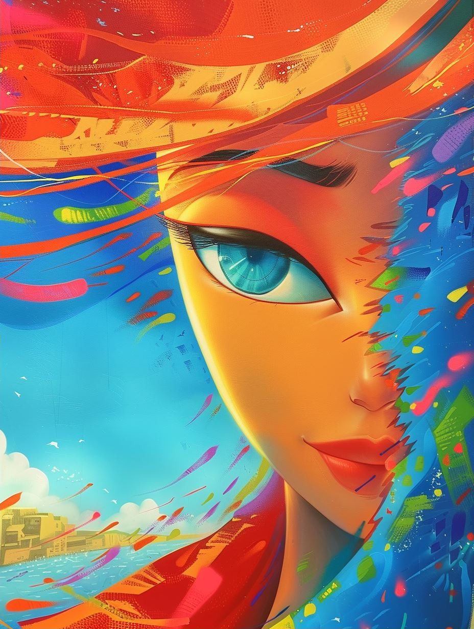 Vibrant Ethereal Portrait Study - Image 2
