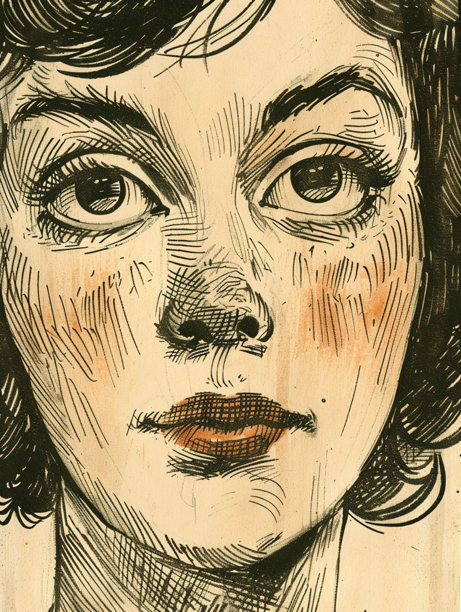 Etched Gaze in Stark Contrast - Image 2
