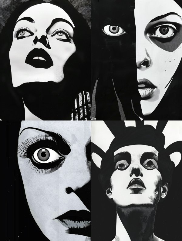 Noir Gothic High Contrast Portraits