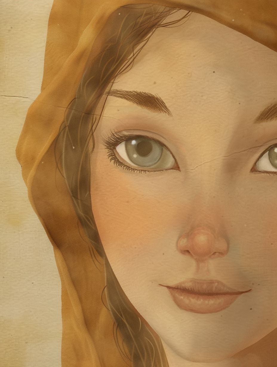 Golden Gaze: A Study of Feminine Portraits - Image 3