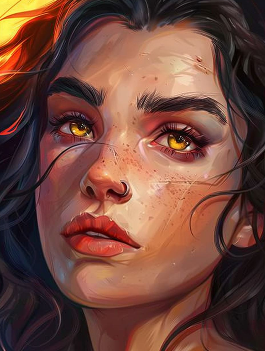 Ethereal Gaze: Digital Portrait Studies - Image 4