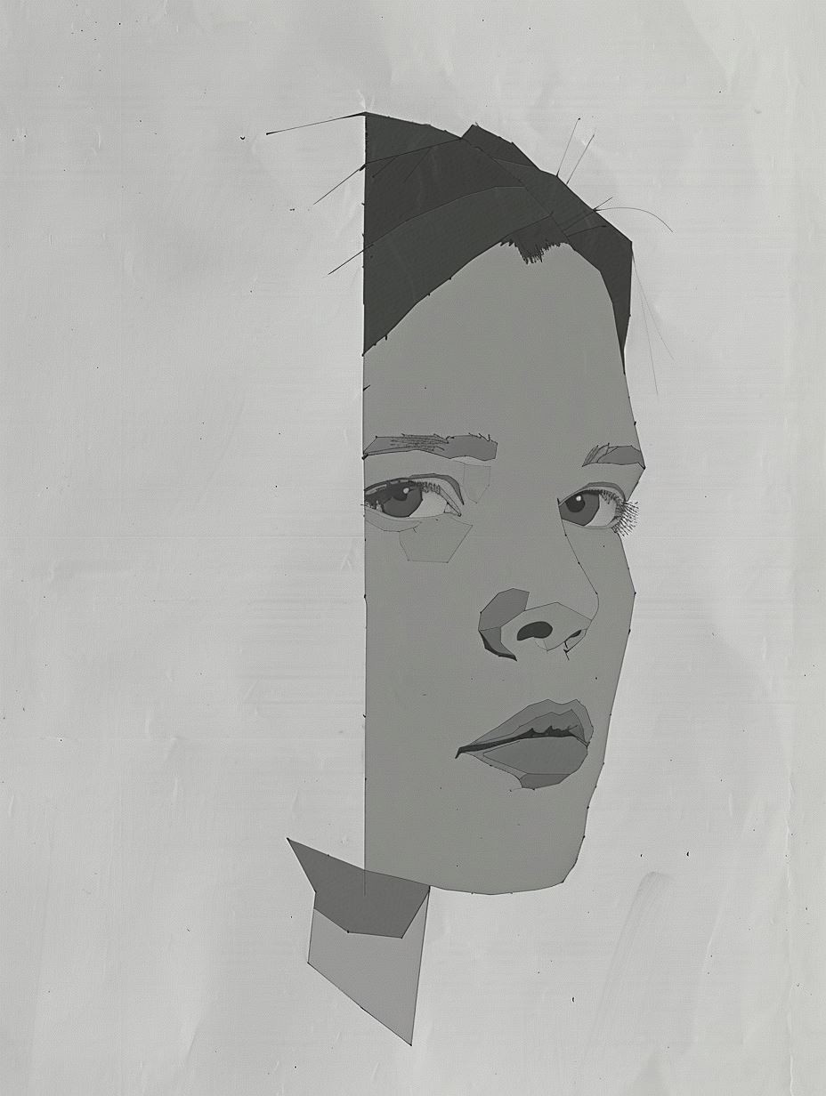 Geometric Monochromatic Digital Portrait - Image 4