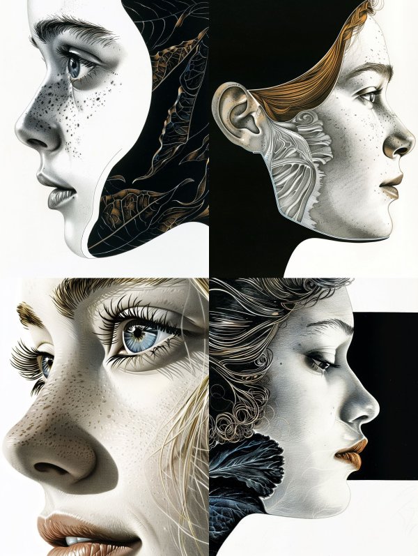 Surrealist Portraits of Ethereal Feminine Beauty