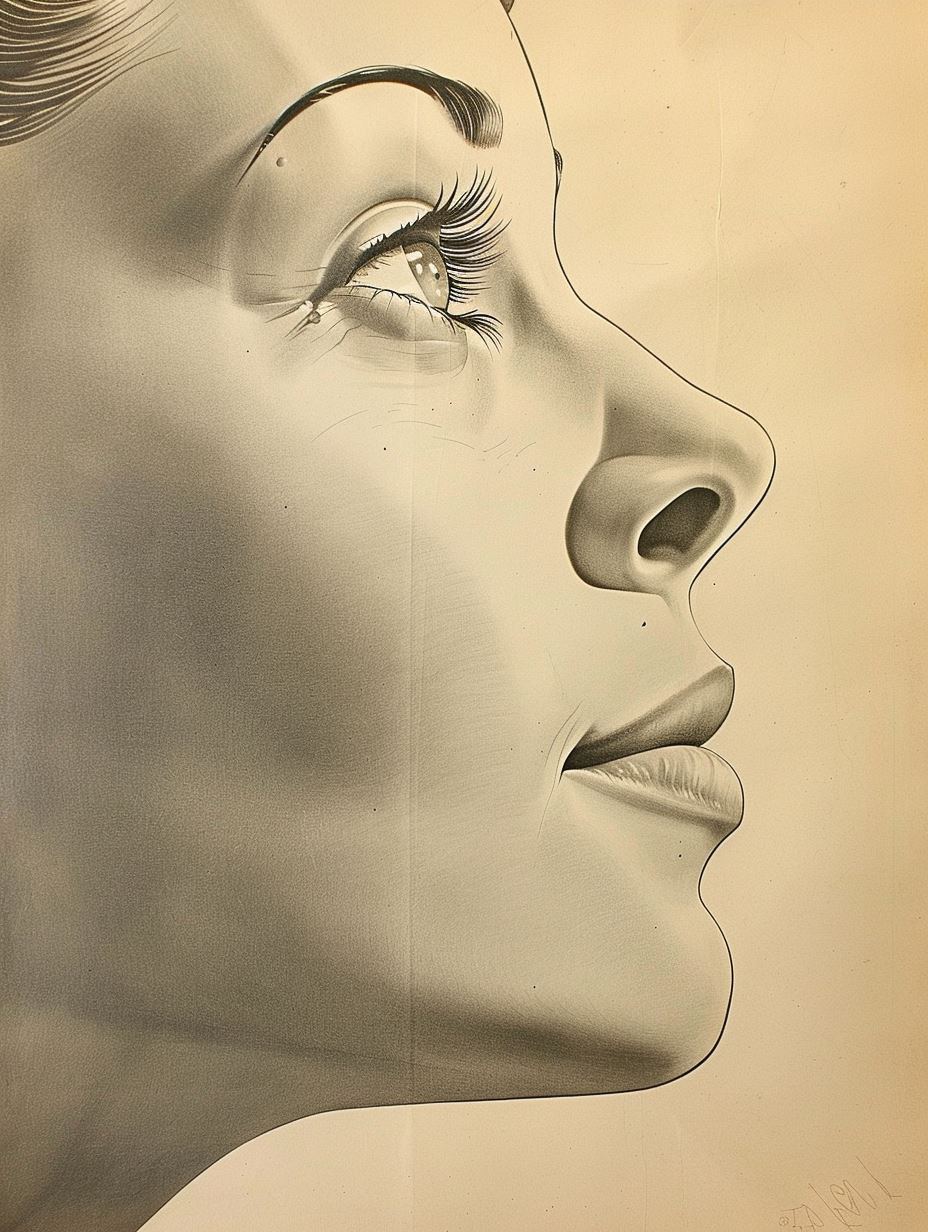 Vintage Glamour Portrait Study - Image 4