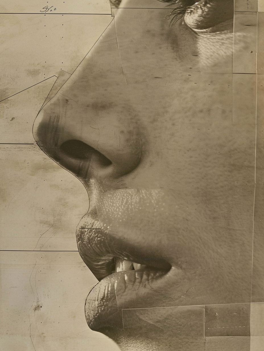 Fragmented Gaze in Sepia Tones - Image 2
