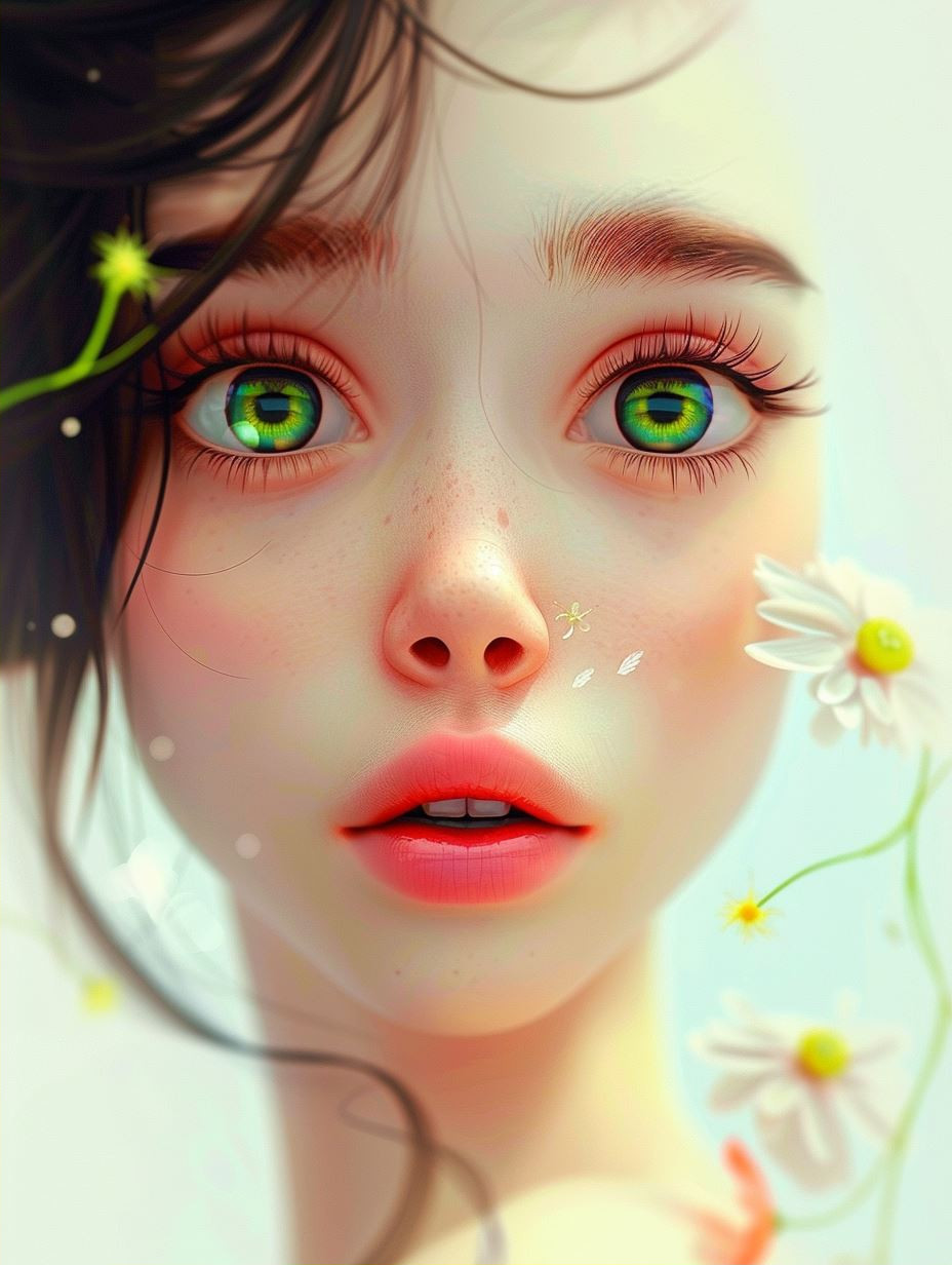 Ethereal Gazes: A Study in Digital Beauty - Image 2