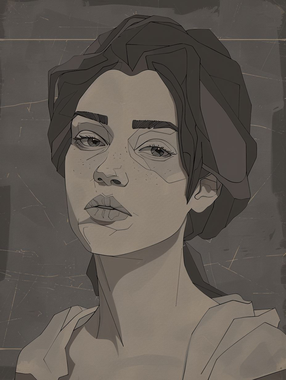 Monochrome Geometric Portrait Studies - Image 4
