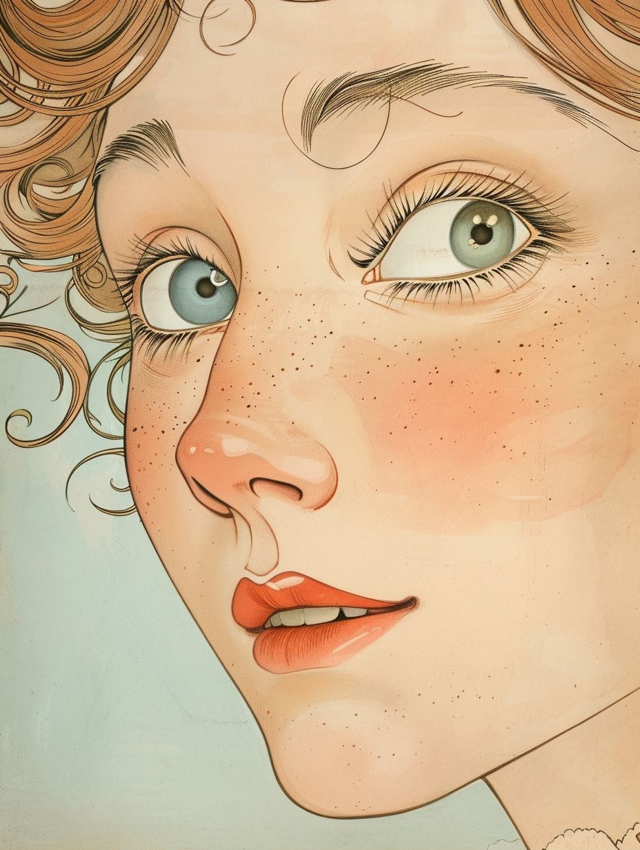 Ethereal Art Nouveau Portrait - Image 2