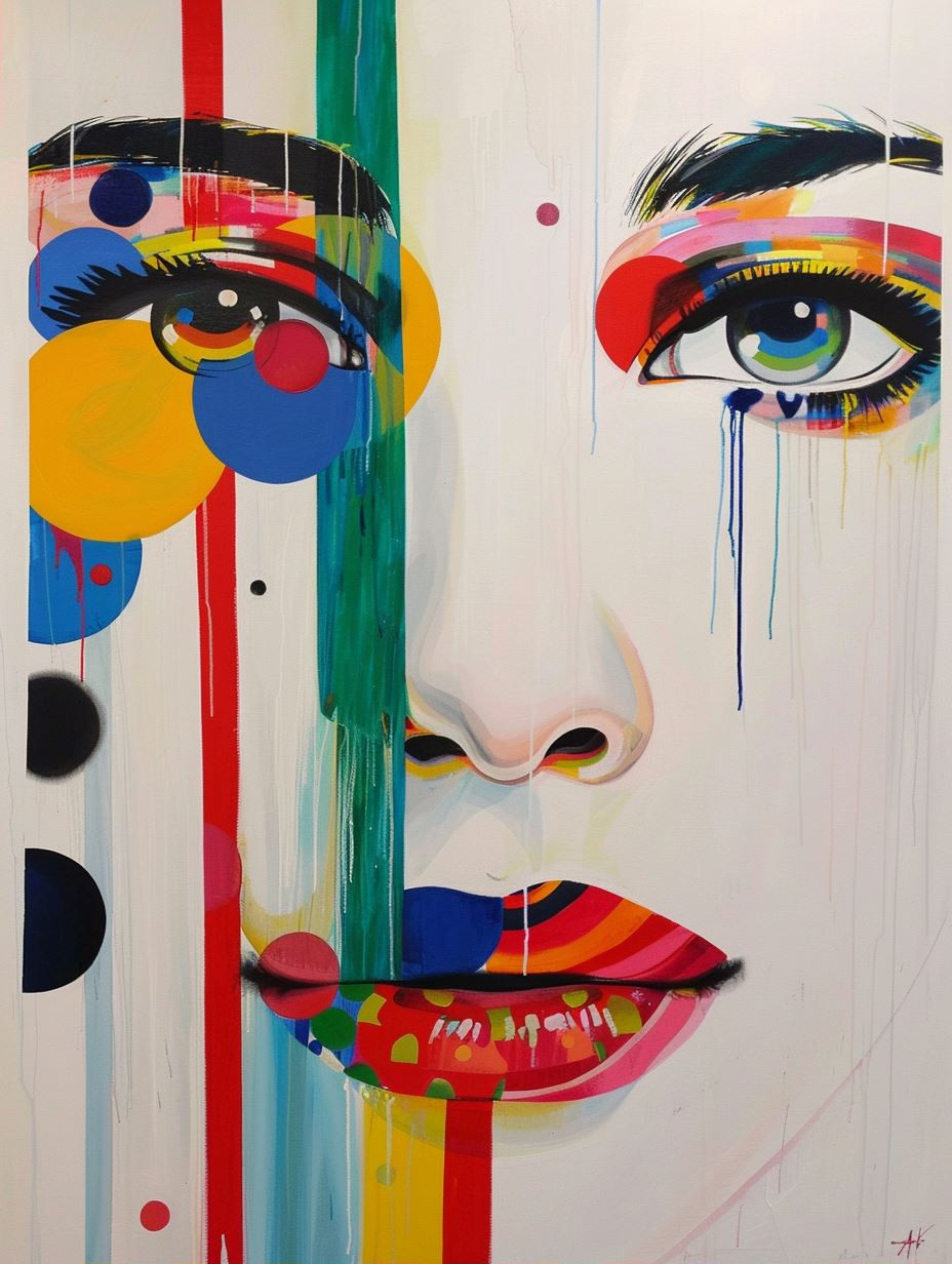 Prismatic Visions: Abstract Female Portraits - Image 2