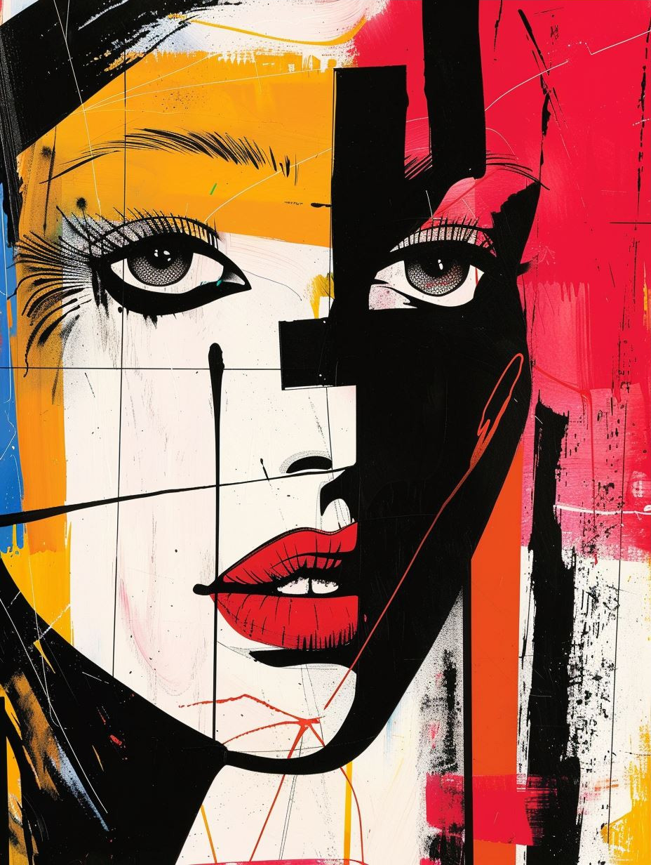 Abstract Neon Pop Portrait - Image 3