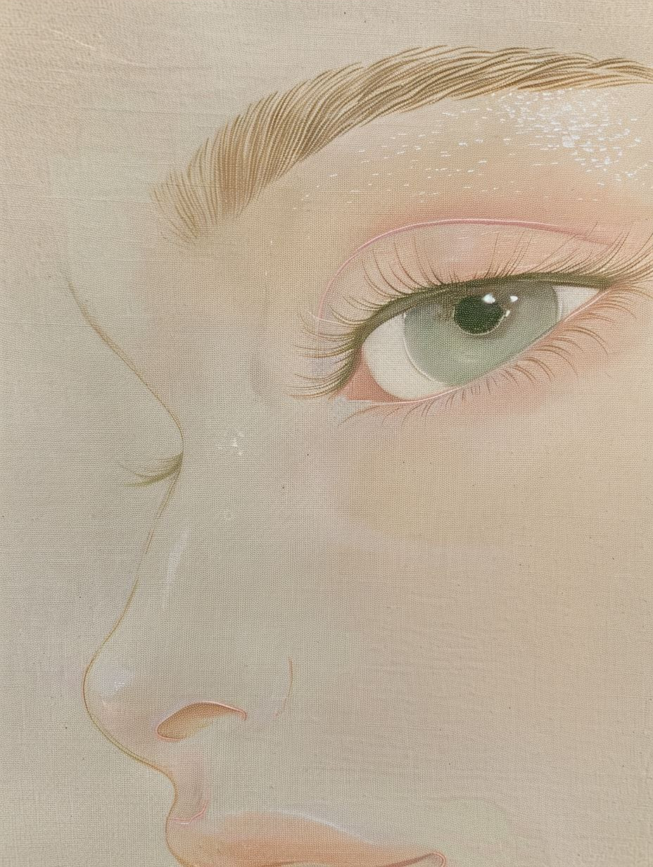 Ethereal Gaze in Soft Ochre - Image 3