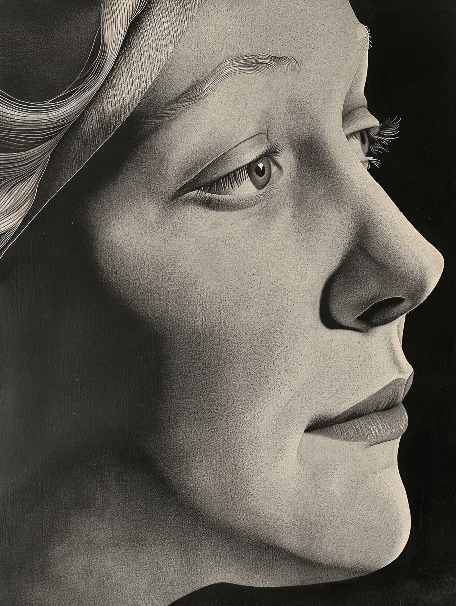 Fragmented Monochrome Surrealist Portrait - Image 2