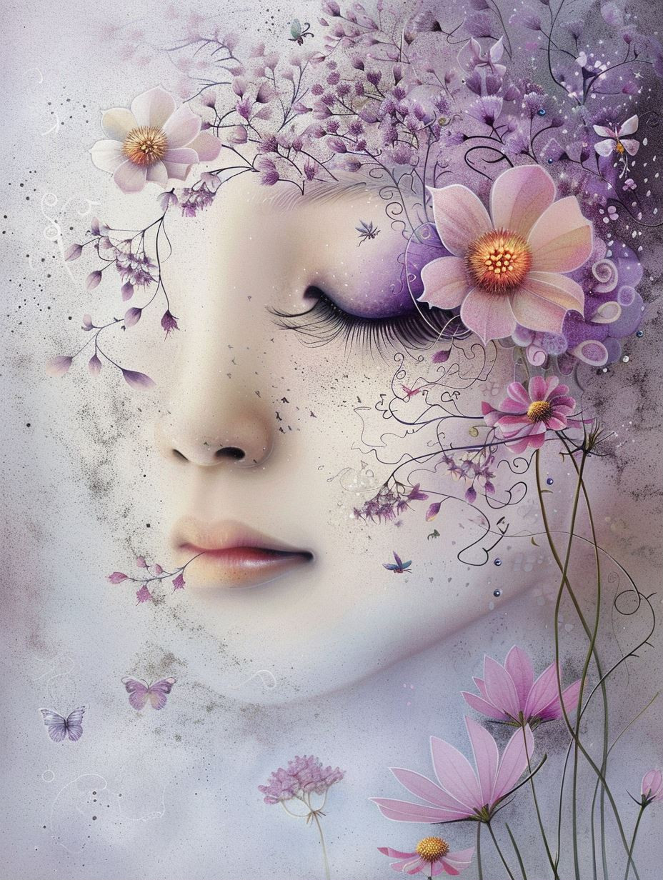 Ethereal Lavender Floral Dreams - Image 1